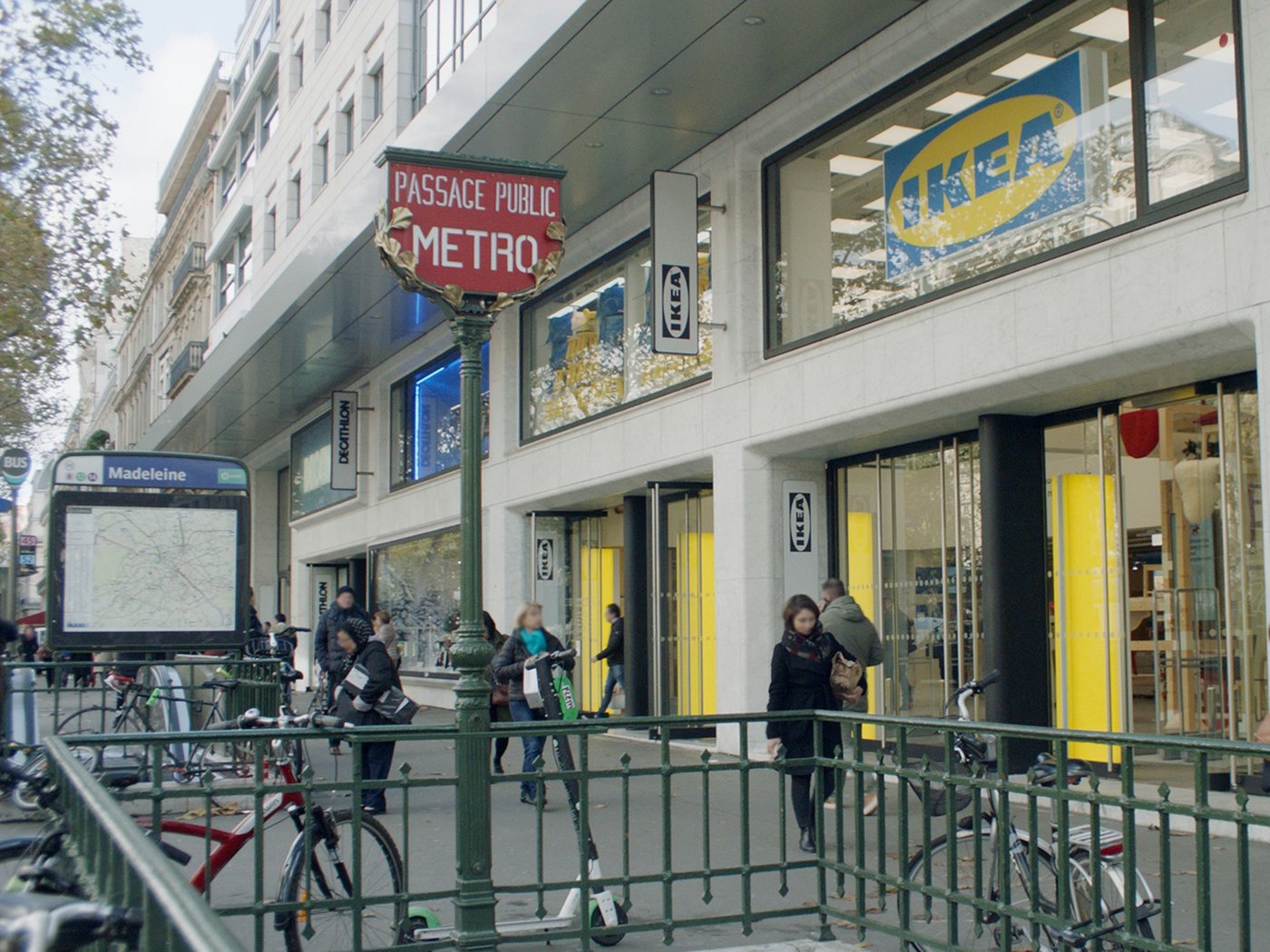 Retail storefronts.