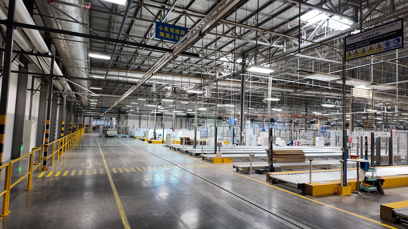 Inside the Nantong factory.