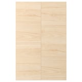 Vrata ormarića ASKERSUND sa svijetlim dizajnom od jasenovog drveta i zamagljenom teksturom, izrađena od melamina i iverice.