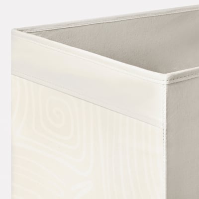 Bijela DRÖNA kutija za pohranu, pravokutna, izrađena od reciklirane poliesterske tkanine, savršena za kallax police.