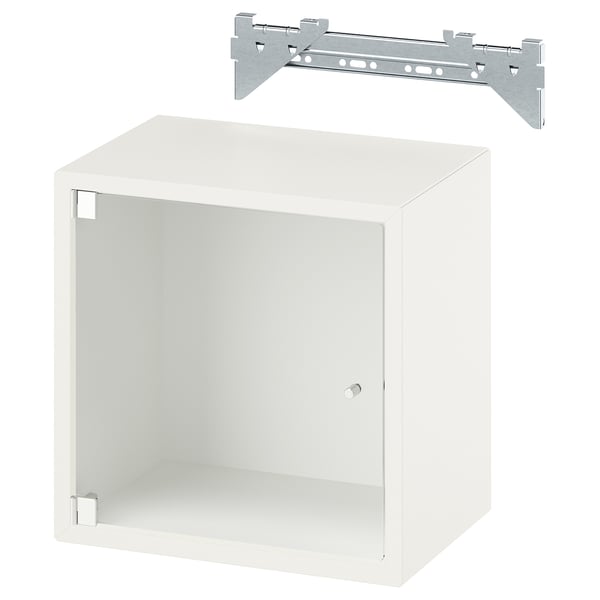 EKET Zidni element+1 staklena vrata, bijela, 35x25x35 cm