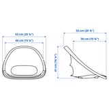 Ilustracija s mjerama za proizvod: ELDBERGET.
