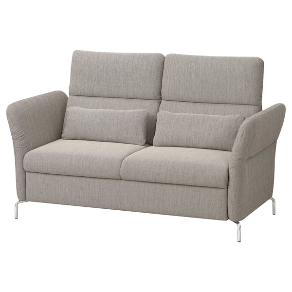 Siva FAMMARP sofa s podesivim naslonima za glavu i naslonima za ruke.