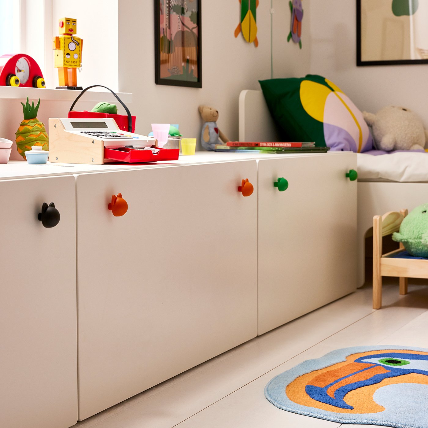 GREJSIMOJS Kvaka, narančasta/mačka, 38 mm