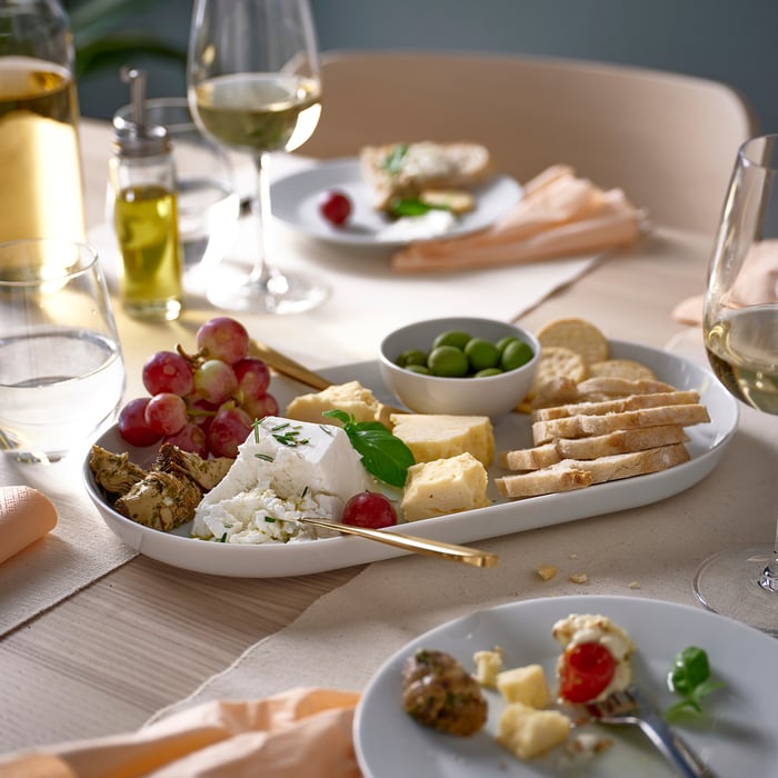 IKEA 365+ tanjur za posluživanje, bijela, 36x20 cm - IKEA