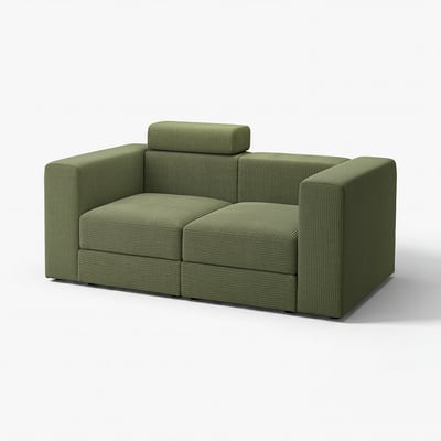 JÄTTEBO sofa: maslinasto zelena, moderna, modularna, s čistim linijama i prostorom za odlaganje.