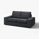 KIVIK siva sofa s dva sjedala, niski nasloni za ruke, jastuci s džepnim oprugama.