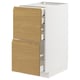 METOD / MAXIMERA Pod elm, 2 fr/2 nis/1 sr/1 vis lad, bijela/Voxtorp efekt hrasta, 40x60 cm