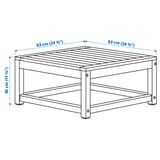 NÄMMARÖ Element za modularnu sofu, vanjska, svijetlo smeđi bajc