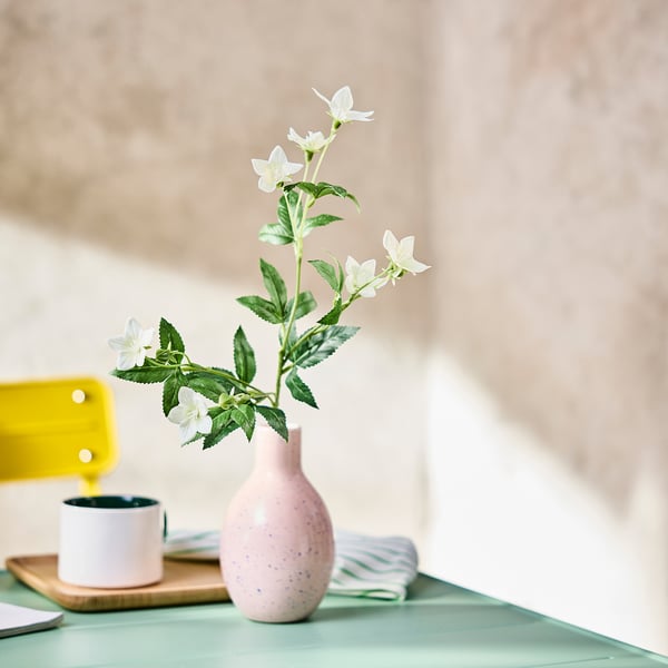 SMYCKA Umjetni cvijet, u zatvorenom/na otvorenom eustoma/bijela, 60 cm