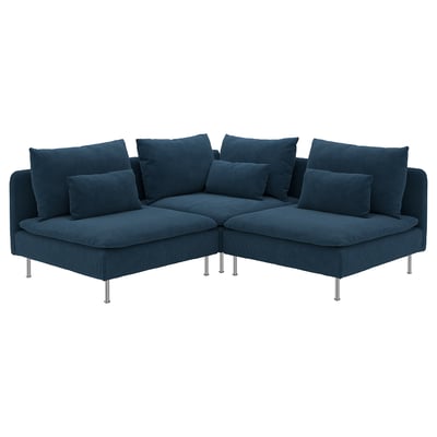 SÖDERHAMN Kutna sofa, trosjed, Kelinge tamno plava