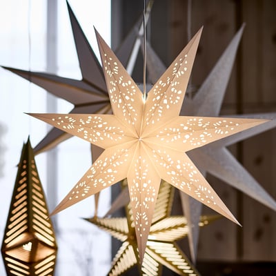 STRÅLA Sjenilo lampe, čipka bijela, 70 cm