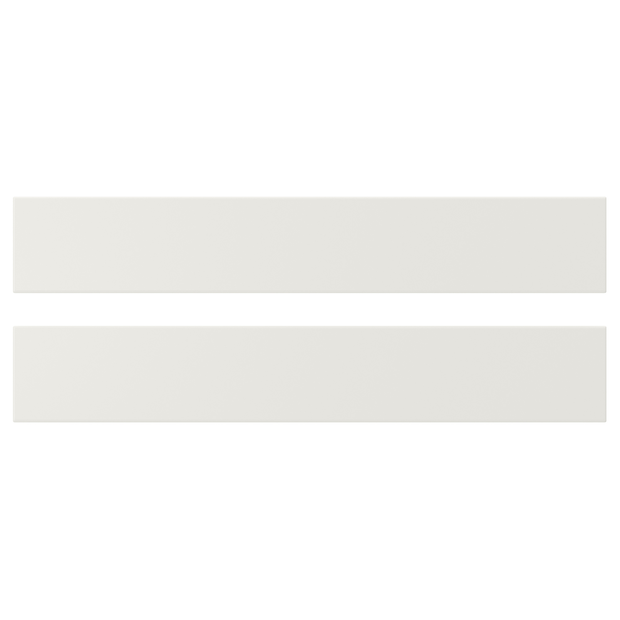 Dvije vodoravne bijele ploče; moderan, gladak, pravokutni dizajn.