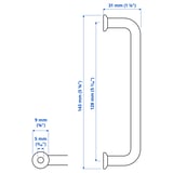 Illusztráció a termék méreteivel: BAGGANÄS.