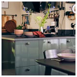 EKBACKEN Munkalap, fekete/laminált, 246x2.8 cm