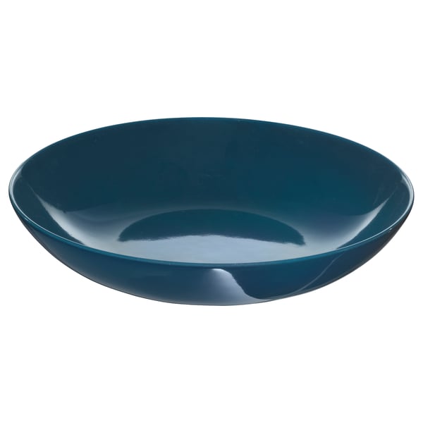 FÄRGRIK Mélytányér, sötét türkiz, 24 cm