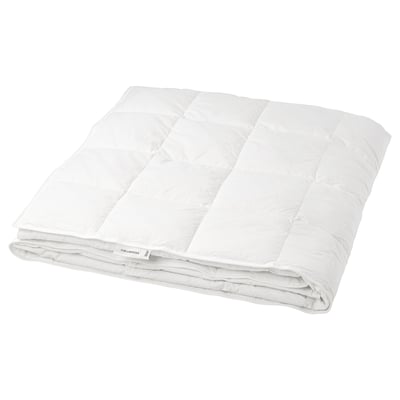 Fjällräcka paplan, fehér, téglalap alakú, dobozöltés, pamut és újrahasznosított pehely/toll, puha és bolyhos.