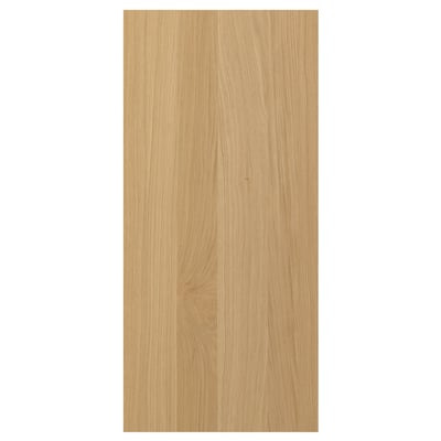 FORSBACKA tölgy furnér konyhai panel, natúr meleg fa, téglalap alakú, letisztult forma.