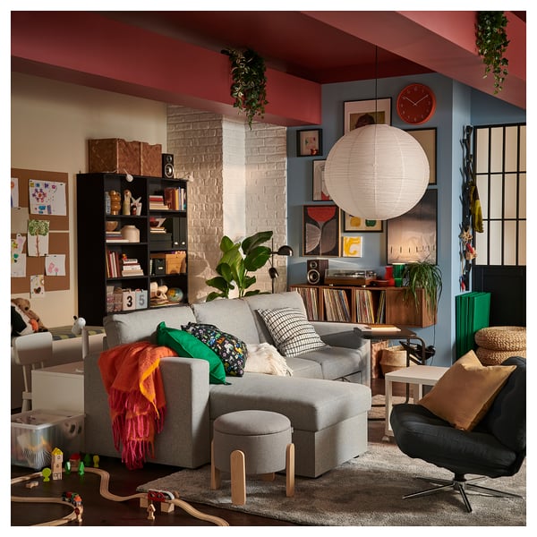 GULLSUDARE Függőlámpaernyő, fehér/kézzel készült, 70 cm