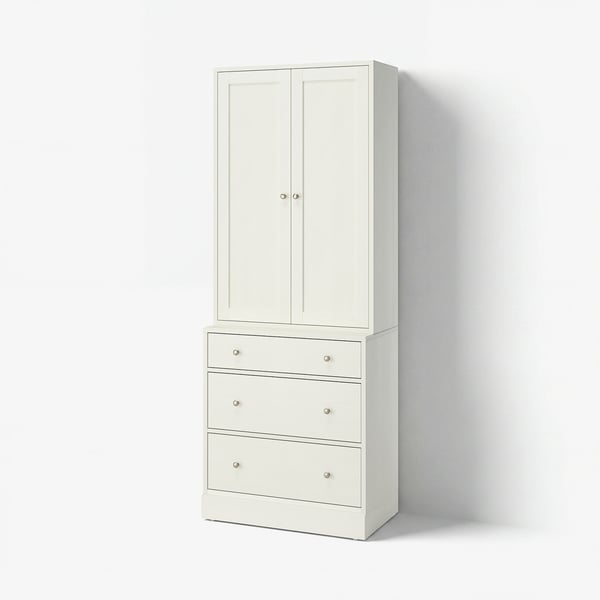 HAVSTA Tár kmb+fiókok, fehér, 81x47x212 cm