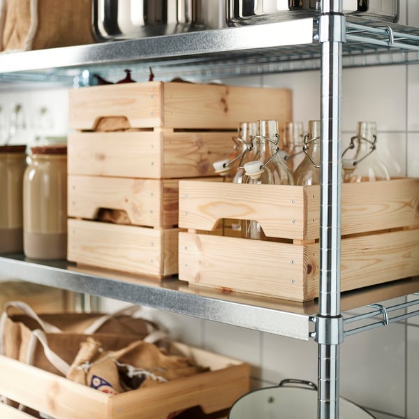 KNAGGLIG Tároló, fenyő, 23x31x15 cm