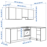 KNOXHULT Sarok konyha, fehér