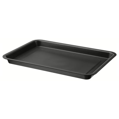 Fekete téglalap alakú MÅNTAGG sütőforma tapadásmentes bevonatú horganyzott acélból, sima élekkel és sima kialakítással.