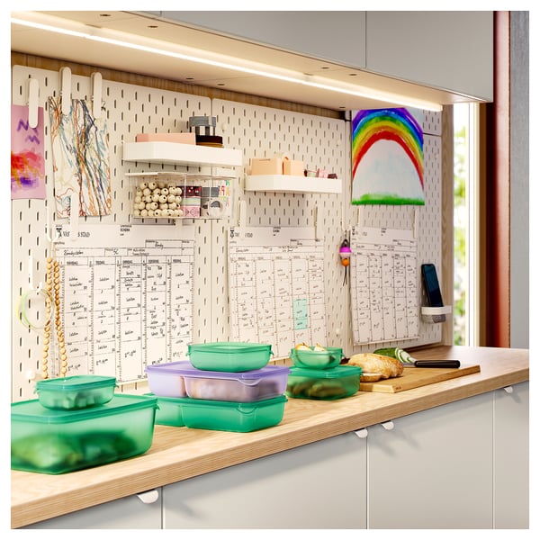 SKÅDIS Tároló tetővel, fehér