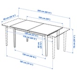 Illusztráció a termék méreteivel: SKANSNÄS.