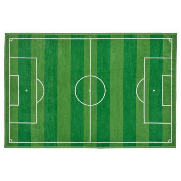 SPORTSLIG Fürdőlepedő, zöld/focipálya, 100x150 cm
