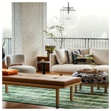 STOCKHOLM 2025 Szőnyeg, síkszövött, zöld/fehér/fekete kézzel szőtt, 170x240 cm