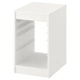 Fehér TROFAST gyerektároló, minimalista és moduláris.