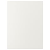 Ikea VEDDINGE fehér, sima konyhaszekrény, téglalap alakú, letisztult, modern vonalakkal.