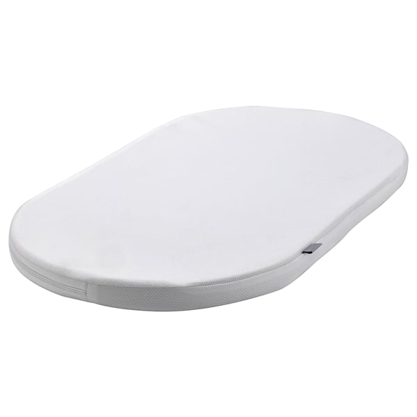 A white ÄLSKVÄRD baby mattress, rectangular, with a clean, smooth surface.