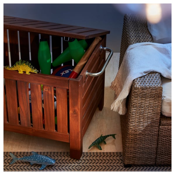 Applaro Storage Bench Outdoor Brown Stained Brown Ikea Ireland Diy modern entryway bench with storage.