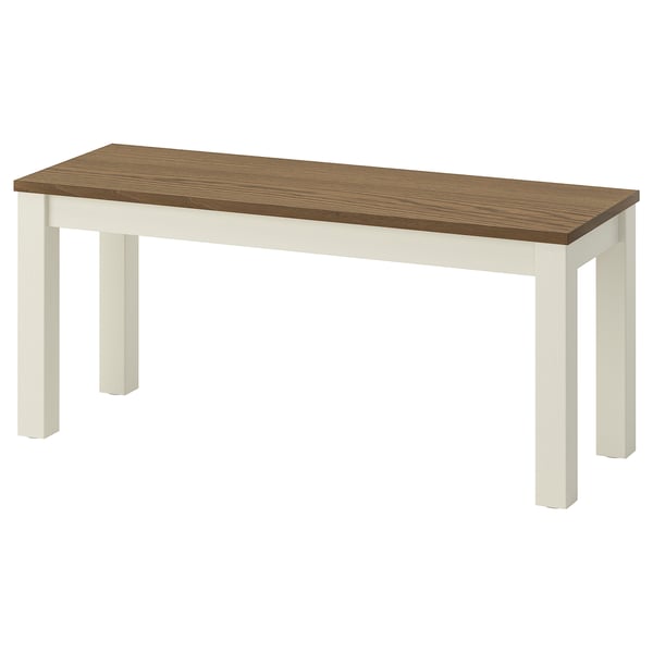 ÅLHULT Bench, beige/brown, 103x36 cm