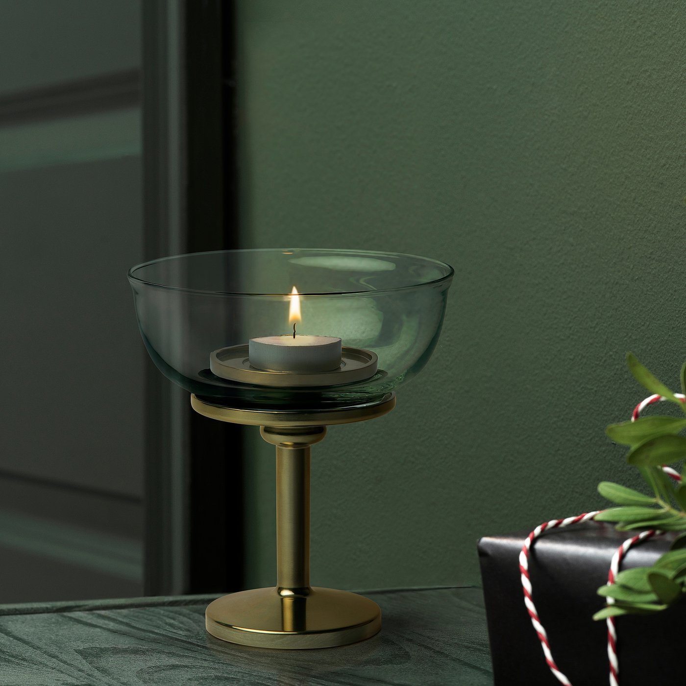 JÄMLIK scented tealight, Vanilla/light beige, 3.5 hr