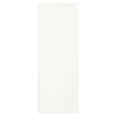 ASPUDDEN: white, rectangular, minimalist cabinet. Made of particleboard, fibreboard with plastic edging and foil. Simple, clean design.