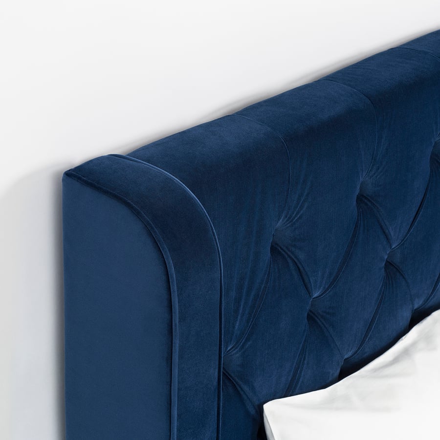 AVALDSNES Headboard, button dark blue, Standard King IKEA Ireland