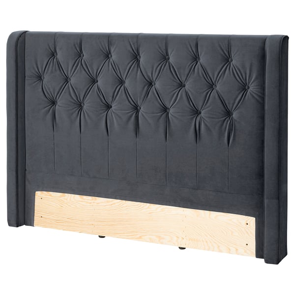 AVALDSNES Headboard, button dark grey, Super king IKEA Ireland