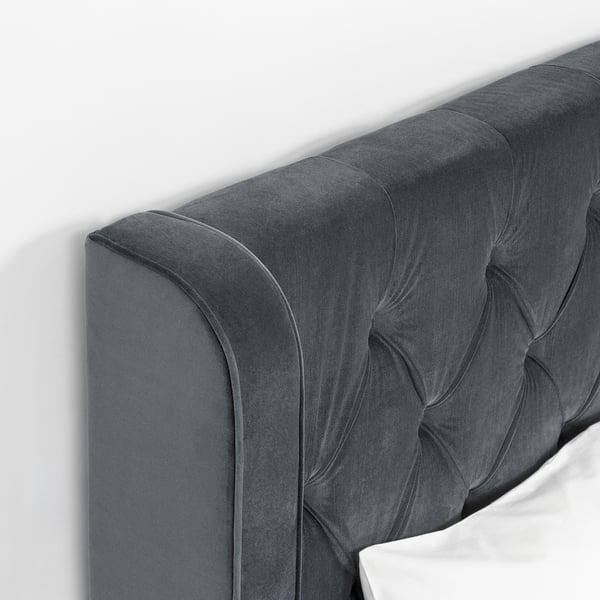 AVALDSNES Headboard, button dark grey, Super king IKEA Ireland