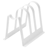 AVSTEG, white, metal, vertical stand, holds lids and boards, sleek design.