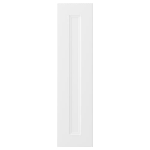 This image the white AXSTAD kitchen door with a smooth, matte finish, soft lines, and inset panel design.