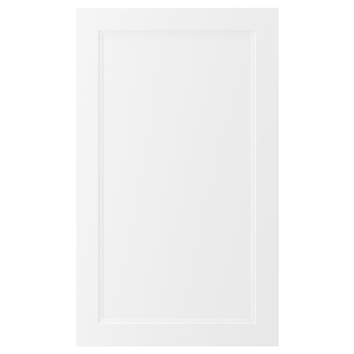 AXSTAD: white, rectangular kitchen cabinet with smooth lines and inset panel, made from fiberboard and recycled plastic foil.