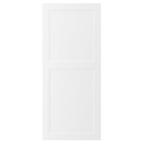 AXSTAD, white, square, shaker-style door panel. White, matt, wood fibre, plastic foil.