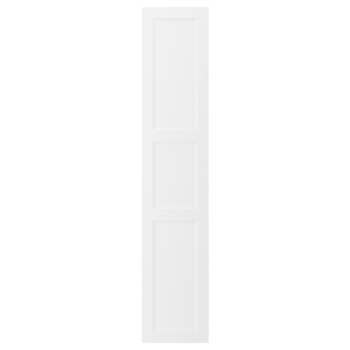AXSTAD: white, rectangular kitchen cabinet door with inset panel, smooth matt surface.