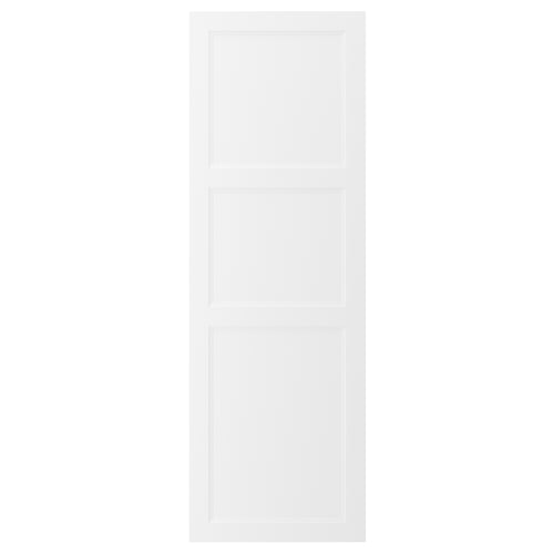 AXSTAD: white, fibreboard kitchen door with soft lines, inset panel, matt finish.