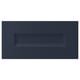 Dark blue rectangular kitchen cabinet door with inset panel, smooth surface.