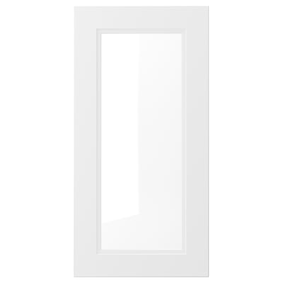 AXSTAD white cabinet door, matte finish, square inset panel, abs plastic profile, fibreboard & glass base.