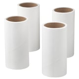 Four BÄSTIS lint roller refills against white background, using chlorine-free and unbleached paper.
